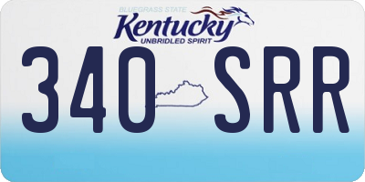 KY license plate 340SRR