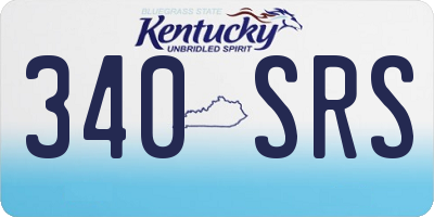 KY license plate 340SRS