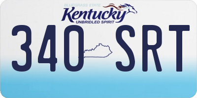 KY license plate 340SRT