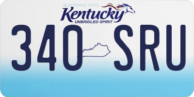KY license plate 340SRU