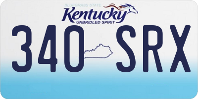 KY license plate 340SRX