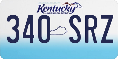 KY license plate 340SRZ