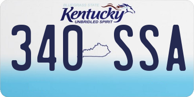 KY license plate 340SSA