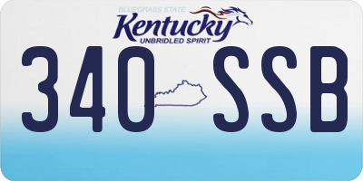 KY license plate 340SSB