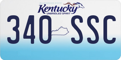KY license plate 340SSC