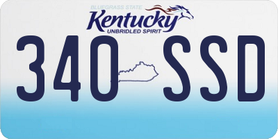 KY license plate 340SSD