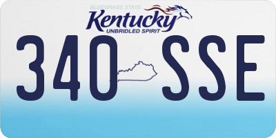 KY license plate 340SSE