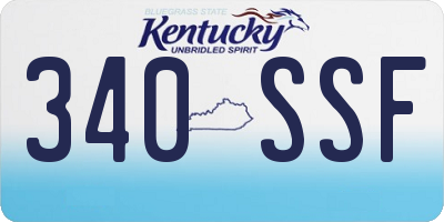 KY license plate 340SSF