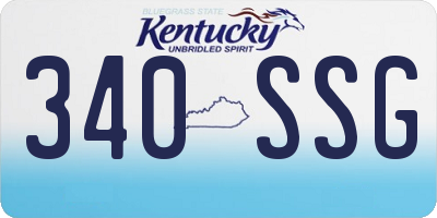 KY license plate 340SSG