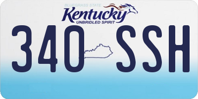 KY license plate 340SSH