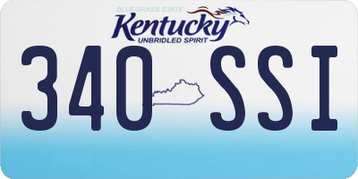 KY license plate 340SSI
