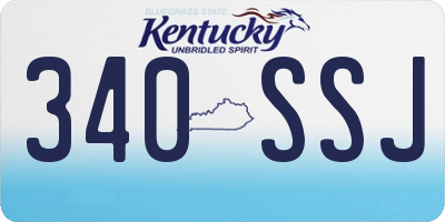 KY license plate 340SSJ