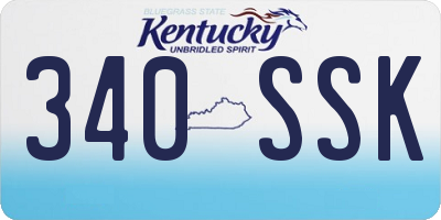 KY license plate 340SSK