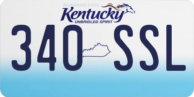 KY license plate 340SSL