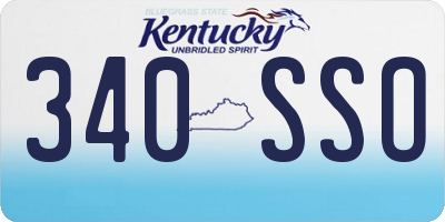 KY license plate 340SSO