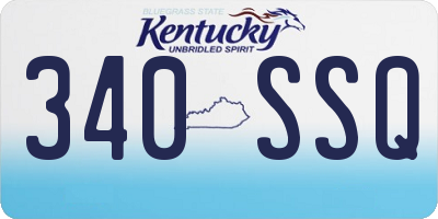 KY license plate 340SSQ