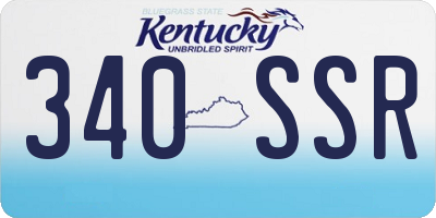 KY license plate 340SSR