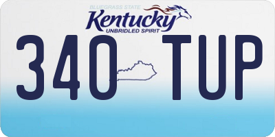 KY license plate 340TUP