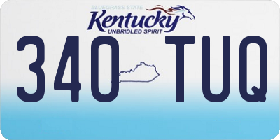 KY license plate 340TUQ
