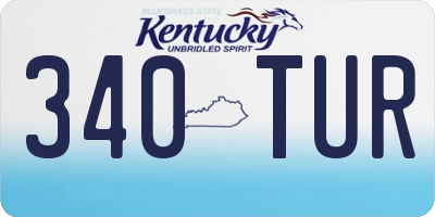 KY license plate 340TUR