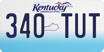 KY license plate 340TUT