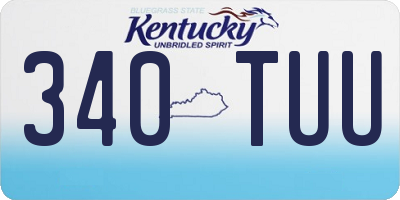 KY license plate 340TUU