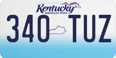 KY license plate 340TUZ