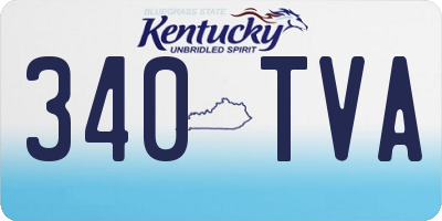 KY license plate 340TVA