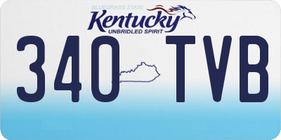 KY license plate 340TVB