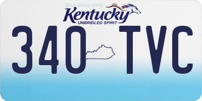 KY license plate 340TVC