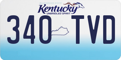 KY license plate 340TVD