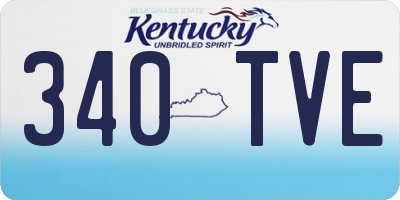 KY license plate 340TVE