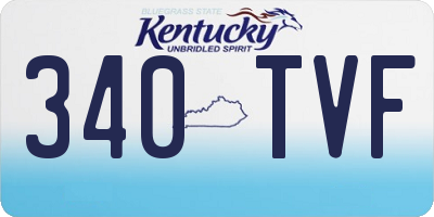 KY license plate 340TVF