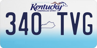 KY license plate 340TVG