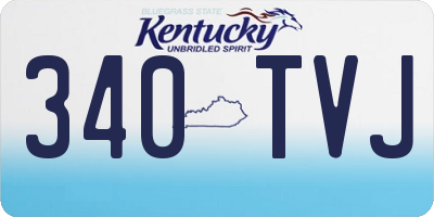 KY license plate 340TVJ