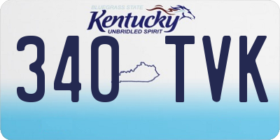 KY license plate 340TVK
