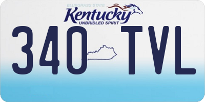 KY license plate 340TVL