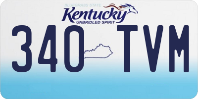 KY license plate 340TVM