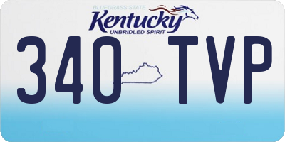 KY license plate 340TVP