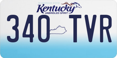 KY license plate 340TVR