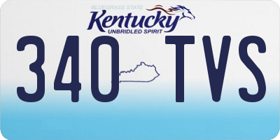 KY license plate 340TVS