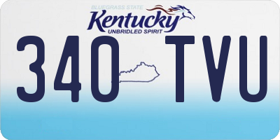 KY license plate 340TVU