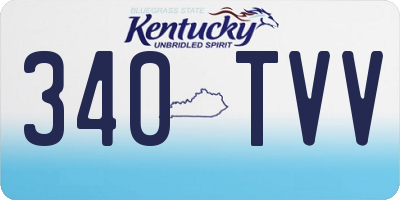 KY license plate 340TVV