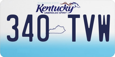 KY license plate 340TVW
