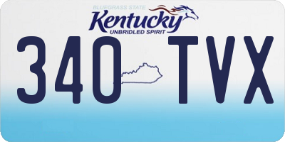KY license plate 340TVX