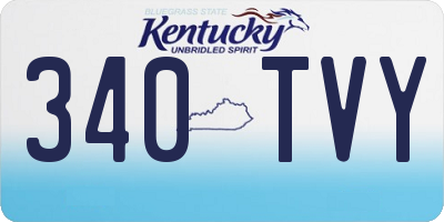 KY license plate 340TVY