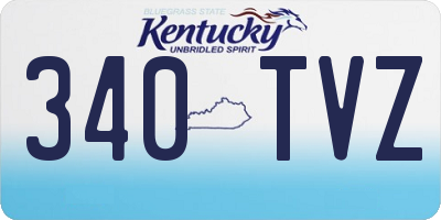 KY license plate 340TVZ