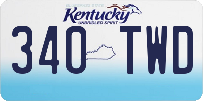 KY license plate 340TWD