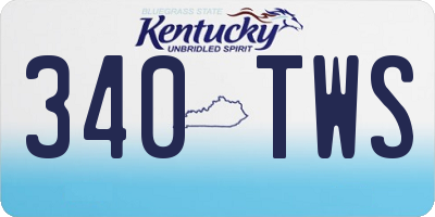 KY license plate 340TWS