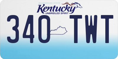 KY license plate 340TWT